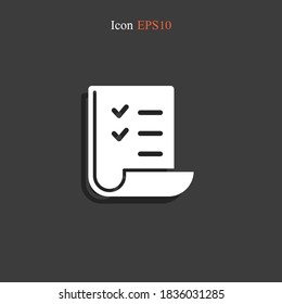 check list icon. Vector illustration EPS 10.