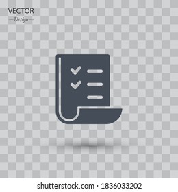icono de la lista de verificación. Ilustración del vector EPS 10.