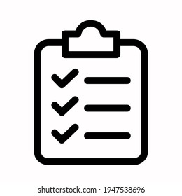 check list icon vector isolated on White background. eps 10 web icon in png transparent.