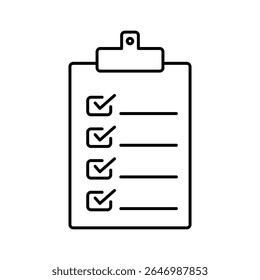 check list icon vector simple illustration ,vector check linear icon on white background..eps
