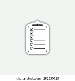 check list icon - vector sticker