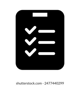 Check List Icon Vector Symbol Design Illustration