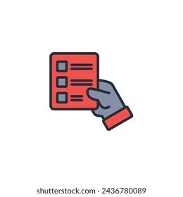 Icono de lista de comprobación. vector.Trazo editable.signo de estilo lineal para su uso en el diseño web,logo.Ilustración de símbolo.