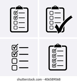 Check List Icons set. Vector