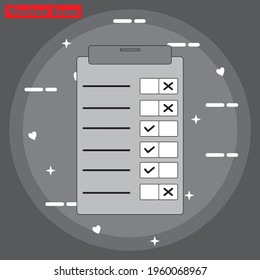 Check list icon,vector illustration. Flat design style. EPS 10
