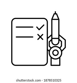 Check list information technology line icon