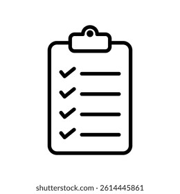 Check list and Inspection editable stroke icon. simple vector icon.