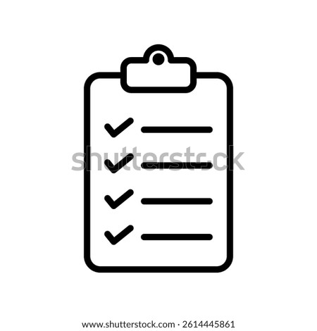 Check list and Inspection editable stroke icon. simple vector icon.
