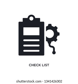 check list isolated icon. simple element illustration from artificial intelligence concept icons. check list editable logo sign symbol design on white background. can be use for web and mobile