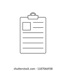 Check List isolated minimal single flat linear icon for application and info-graphic. Points line vector icon for websites and mobile minimalistic flat design.