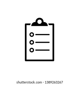 Check List isolated minimal single flat icon for application and info-graphic. Point vector icon for websites and mobile minimalistic flat design.
