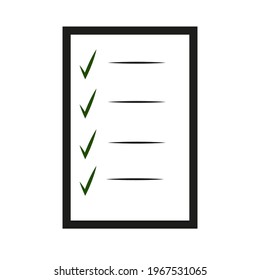 Check List isolated minimal single flat linear icon for application and info-graphic.