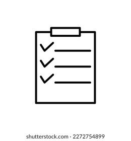 Check List isolated minimal single flat icon vector illustration on white background..eps