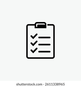 Check List isolated minimal single flat icon for application and info-graphic. Point vector icon for websites and mobile minimalistic flat design