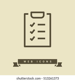 Check List isolated minimal single flat linear icon for application and info-graphic. Points line vector icon for websites and mobile minimalistic flat design.