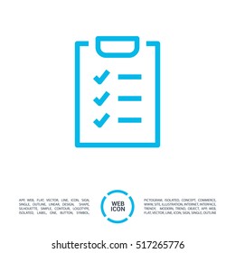 Check List isolated minimal single flat linear icon for application and info-graphic. Points line vector icon for websites and mobile minimalistic flat design.