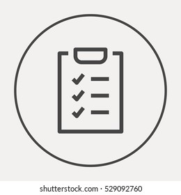 Check List isolated minimal single flat linear icon for application and info-graphic. Points line vector icon for websites and mobile minimalistic flat design.