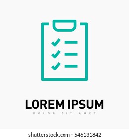 Check List isolated minimal single flat linear icon for application and info-graphic. Points line vector icon for websites and mobile minimalistic flat design.