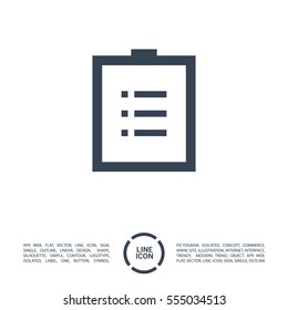 Check List isolated minimal single flat linear icon for application and info-graphic. Points line vector icon for websites and mobile minimalistic flat design.