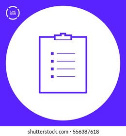 Check List isolated minimal single flat linear icon for application and info-graphic. Points line vector icon for websites and mobile minimalistic flat design.