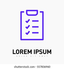 Check List isolated minimal single flat linear icon for application and info-graphic. Points line vector icon for websites and mobile minimalistic flat design.