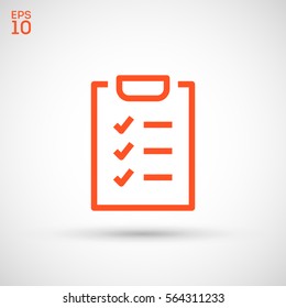 Check List isolated minimal single flat linear icon for application and info-graphic. Points line vector icon for websites and mobile minimalistic flat design.