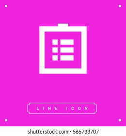 Check List isolated minimal single flat linear icon for application and info-graphic. Points line vector icon for websites and mobile minimalistic flat design.