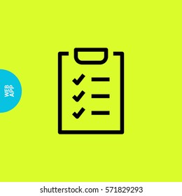 Check List isolated minimal single flat linear icon for application and info-graphic. Points line vector icon for websites and mobile minimalistic flat design.