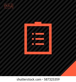 Check List isolated minimal single flat linear icon for application and info-graphic. Points line vector icon for websites and mobile minimalistic flat design.