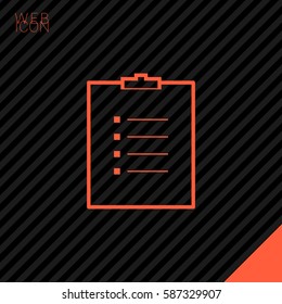 Check List isolated minimal single flat linear icon for application and info-graphic. Points line vector icon for websites and mobile minimalistic flat design.