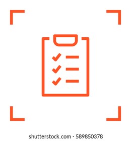 Check List isolated minimal single flat linear icon for application and info-graphic. Points line vector icon for websites and mobile minimalistic flat design.