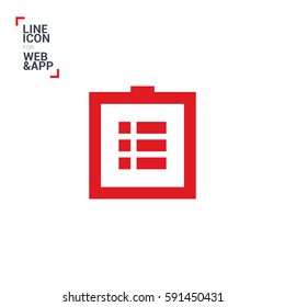 Check List isolated minimal single flat linear icon for application and info-graphic. Points line vector icon for websites and mobile minimalistic flat design.