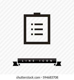 Check List isolated minimal single flat linear icon for application and info-graphic. Points line vector icon for websites and mobile minimalistic flat design.
