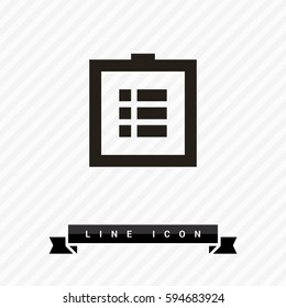 Check List isolated minimal single flat linear icon for application and info-graphic. Points line vector icon for websites and mobile minimalistic flat design.