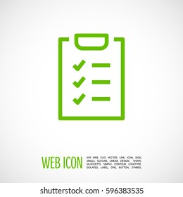 Check List isolated minimal single flat linear icon for application and info-graphic. Points line vector icon for websites and mobile minimalistic flat design.