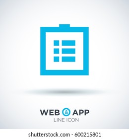 Check List isolated minimal single flat linear icon for application and info-graphic. Points line vector icon for websites and mobile minimalistic flat design.