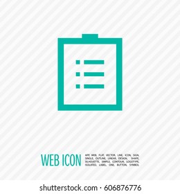Check List isolated minimal single flat linear icon for application and info-graphic. Points line vector icon for websites and mobile minimalistic flat design.