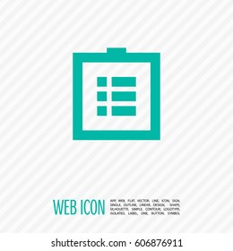 Check List isolated minimal single flat linear icon for application and info-graphic. Points line vector icon for websites and mobile minimalistic flat design.
