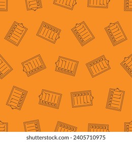 Check list line art seamless pattern. Suitable for backgrounds, wallpapers, fabrics, textiles, wrapping papers, printed materials, and many more. Editable vector.