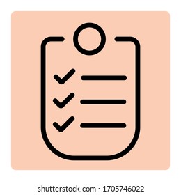 Check list Line Icon for Logistic Company. Vector illustration EPS 10.