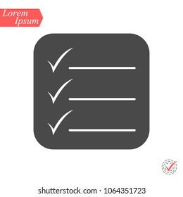 Check list line icon, Vector on white background eps