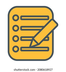 Check list line icon, Vector on white background