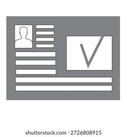 Ícone da linha da lista de verificação, Vetor no plano de fundo branco