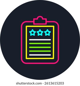 Check List Line Multi Colour Circle