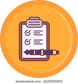 Check list Line vector Icon Design