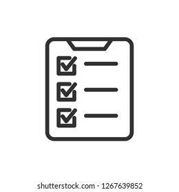 check list. linear icon. Line with editable stroke