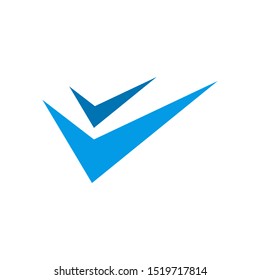 Check List or Check Logo Chat Icon Design Simple Clean and Futuristic