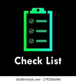 Check list logo design template illustration