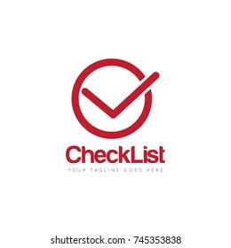 check list logo design template