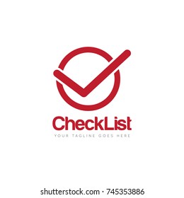 check list logo design template